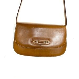 Vintage Gucci Tan Leather Shoulder Handbag